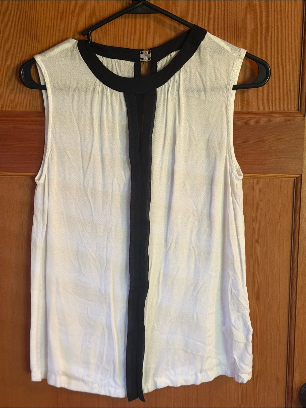 H&M White Sleeveless Camisole with Black Trim